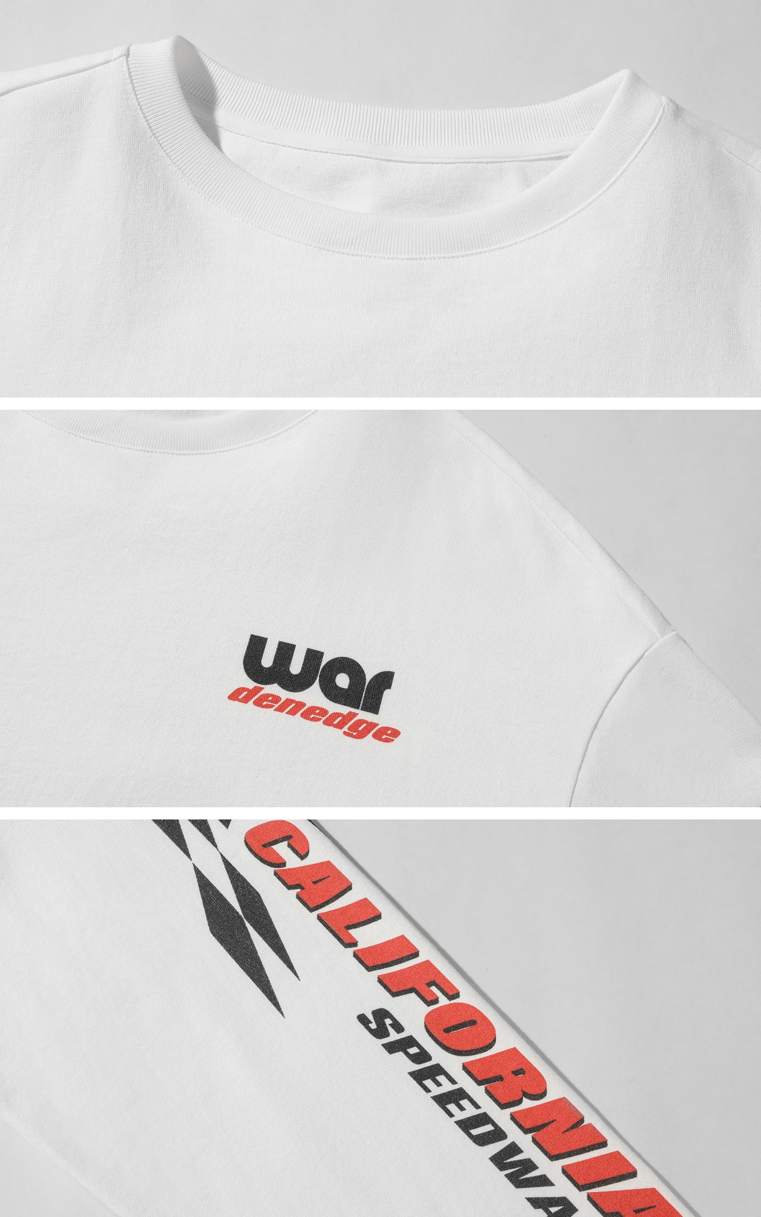 WARDEN EDGE Long Sleeve Graphic Tee with California Speedway Print