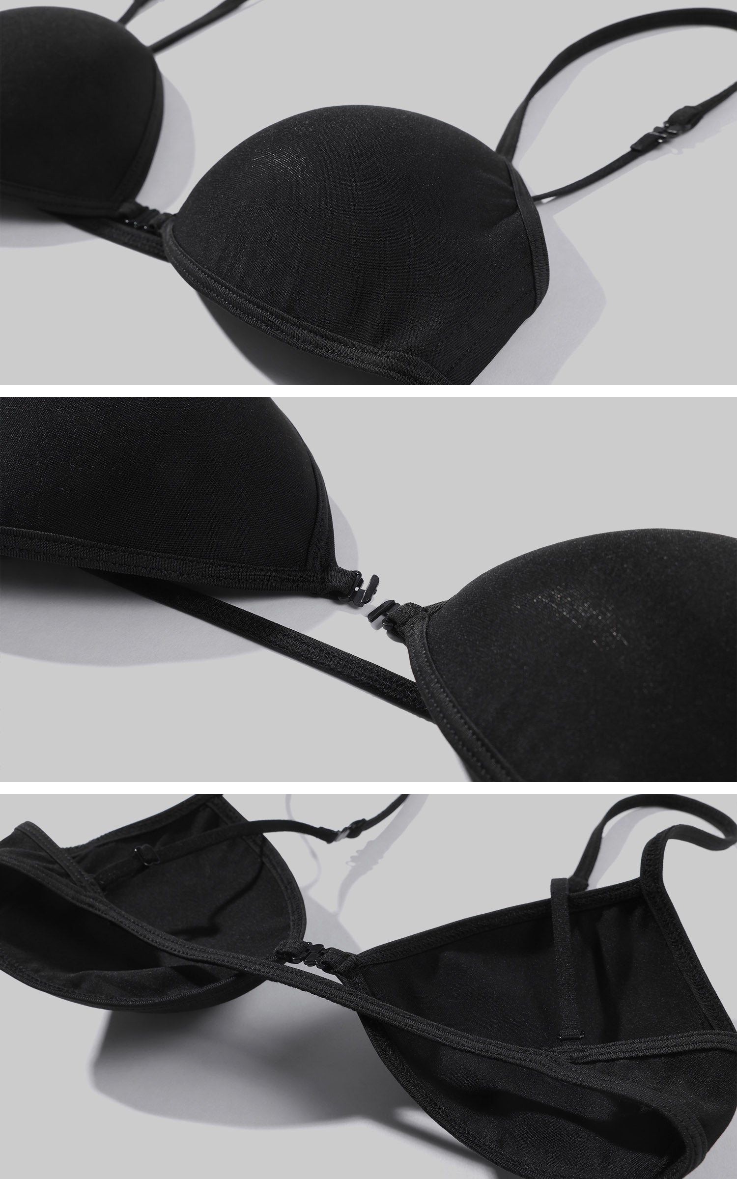 Hydrae Layered Henley Cami &amp; Convertible Triangle Bra Set