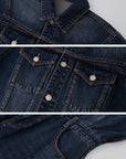 IAMXIAA Dark Wash Denim Jumpsuit Vintage Utility Style