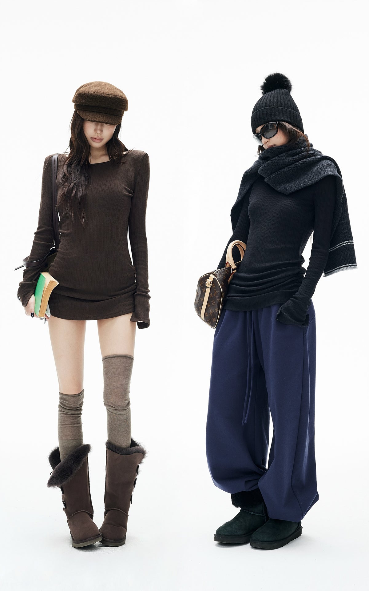 IAMXIAA Ruched Ribbed Longline Slim-Fit Knit Top