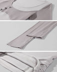 Rase le sol Layered Panel Fitted Long Sleeve T-Shirt
