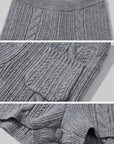WARDEN EDGE Cable Knit Sweater & Shorts Set with Matching Leg Warmers