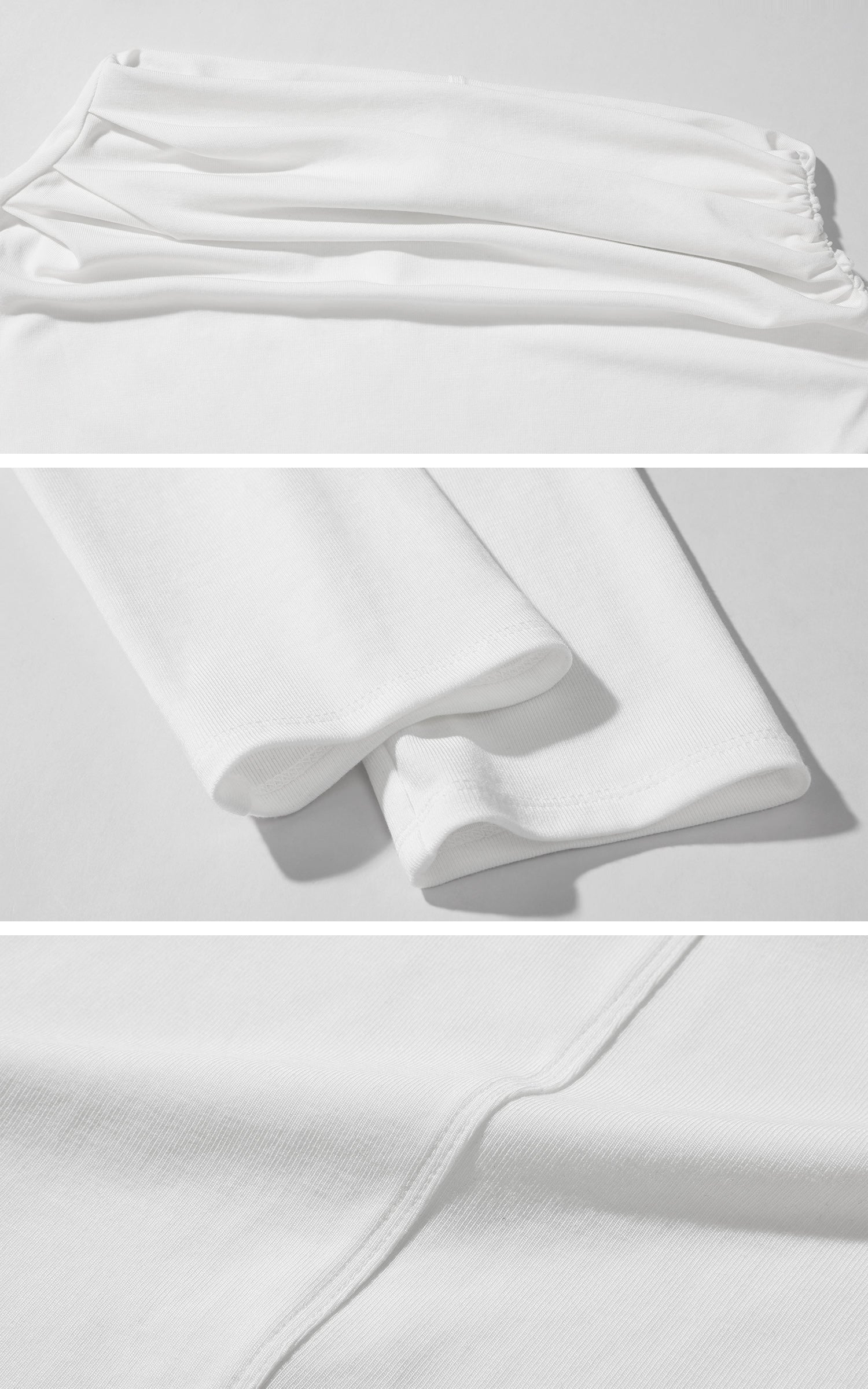 WARDEN EDGE Off-Shoulder Ruched Long Sleeve T-Shirt