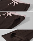 Hydrae Contrast Waist Low-Rise Flared Pants & Cropped Bolero Cardigan Set