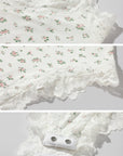 Rase le sol Lace Floral Bodysuit - PINKPARKS