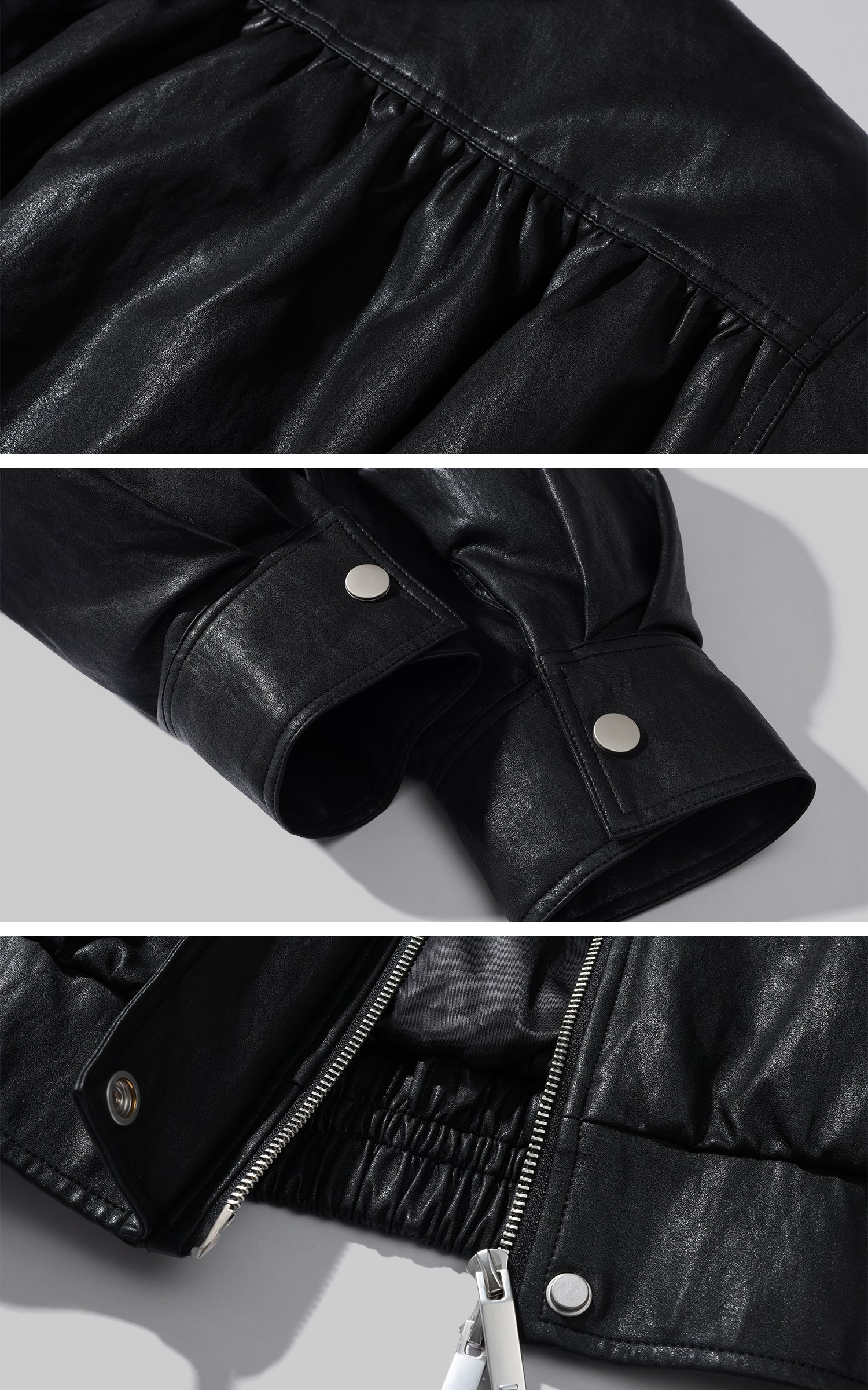 ROVENTE キルティングレザーのダウンジャケット