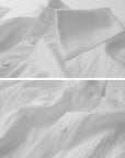 DOINDULGE Deconstructed Lace Paneled Shirt