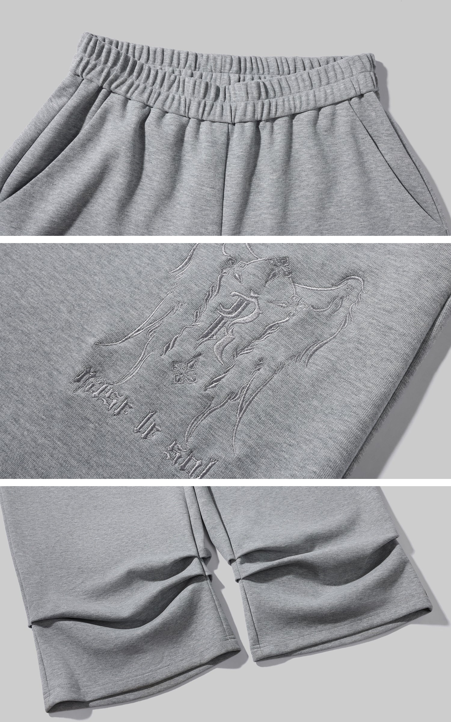 Rase le sol カーブシームスウェットシャツとワイドレッグラウンジパンツセット