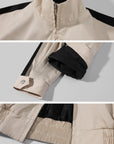 ROVENTE Contrast Stripe Cropped Track Jacket