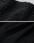 DOINDULGE Sheer Pleated Layered Top with Strapless Inner Bustier