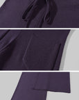 ROVENTE Knit Zip-Up Hoodie & Drawstring Wide-Leg Pants Set