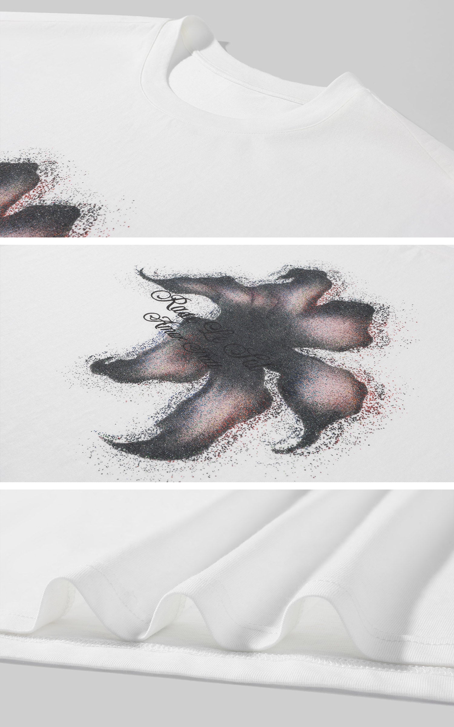 Rase le sol Faded Flower Graphic Oversized Cotton T-shirt