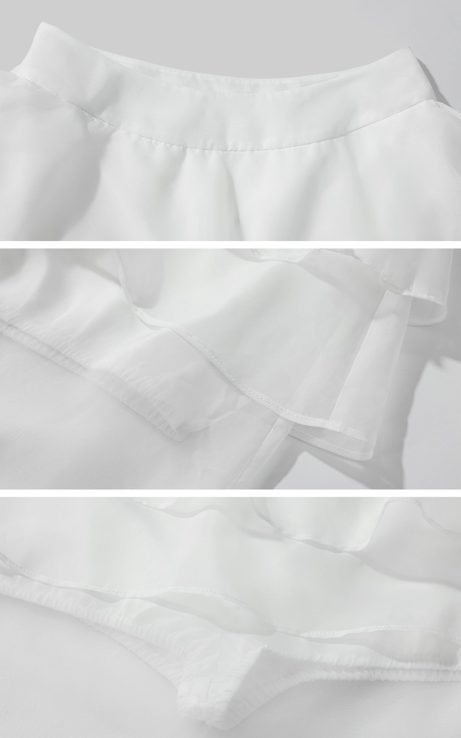 Rase le sol Layered Ruffle Sheer Skirt - PINKPARKS
