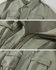 ROVENTE Washed Utility Cinch-Waist Field Jacket
