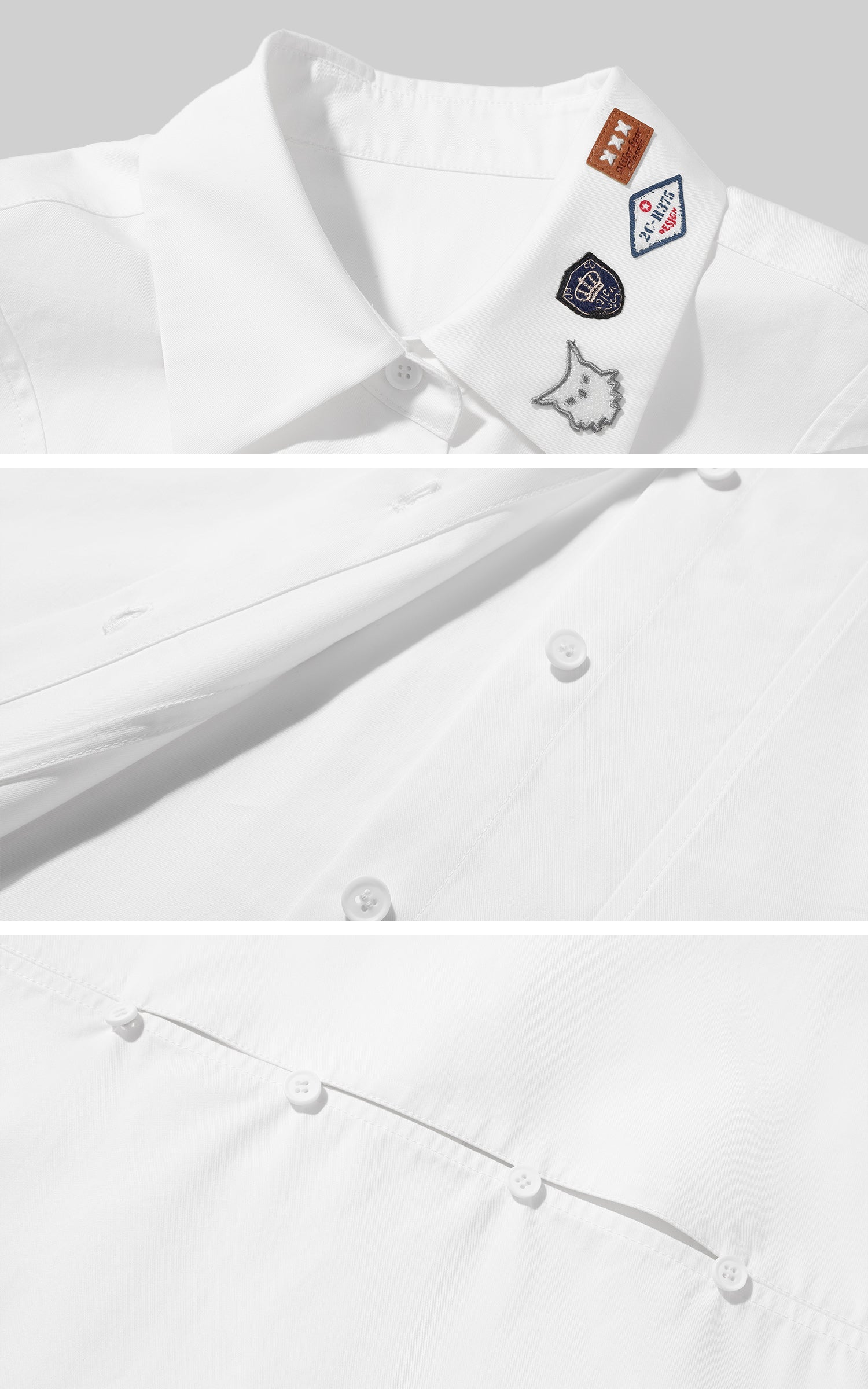 WARDEN EDGE Chemise Structurée à Col Brodé