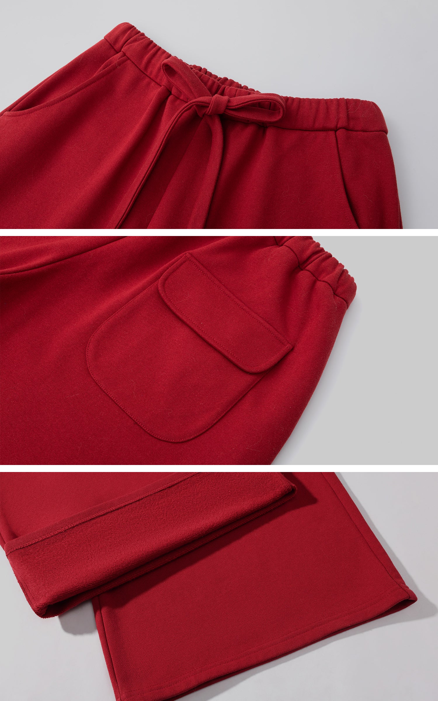 IAMXIAA フェイクファー付きフリースフーディーとワイドレッグスウェットパンツセット