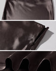 ROVENTE Satin Low-Waist Maxi Skirt
