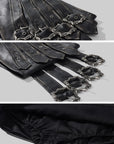 Rase le sol Distressed Faux Leather Buckle-Wrap Micro Skirt