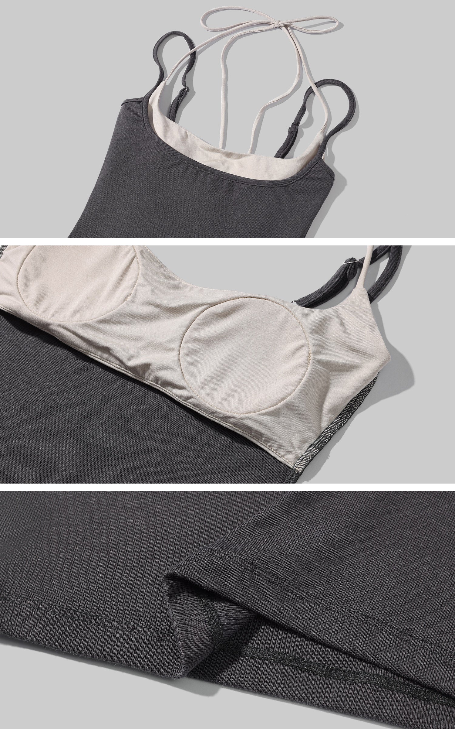 ROVENTE Layered Sculpt Long Sleeve Top &amp; Fitted Shorts Set