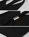 ROVENTE Open Back Hardware Maxi Dress