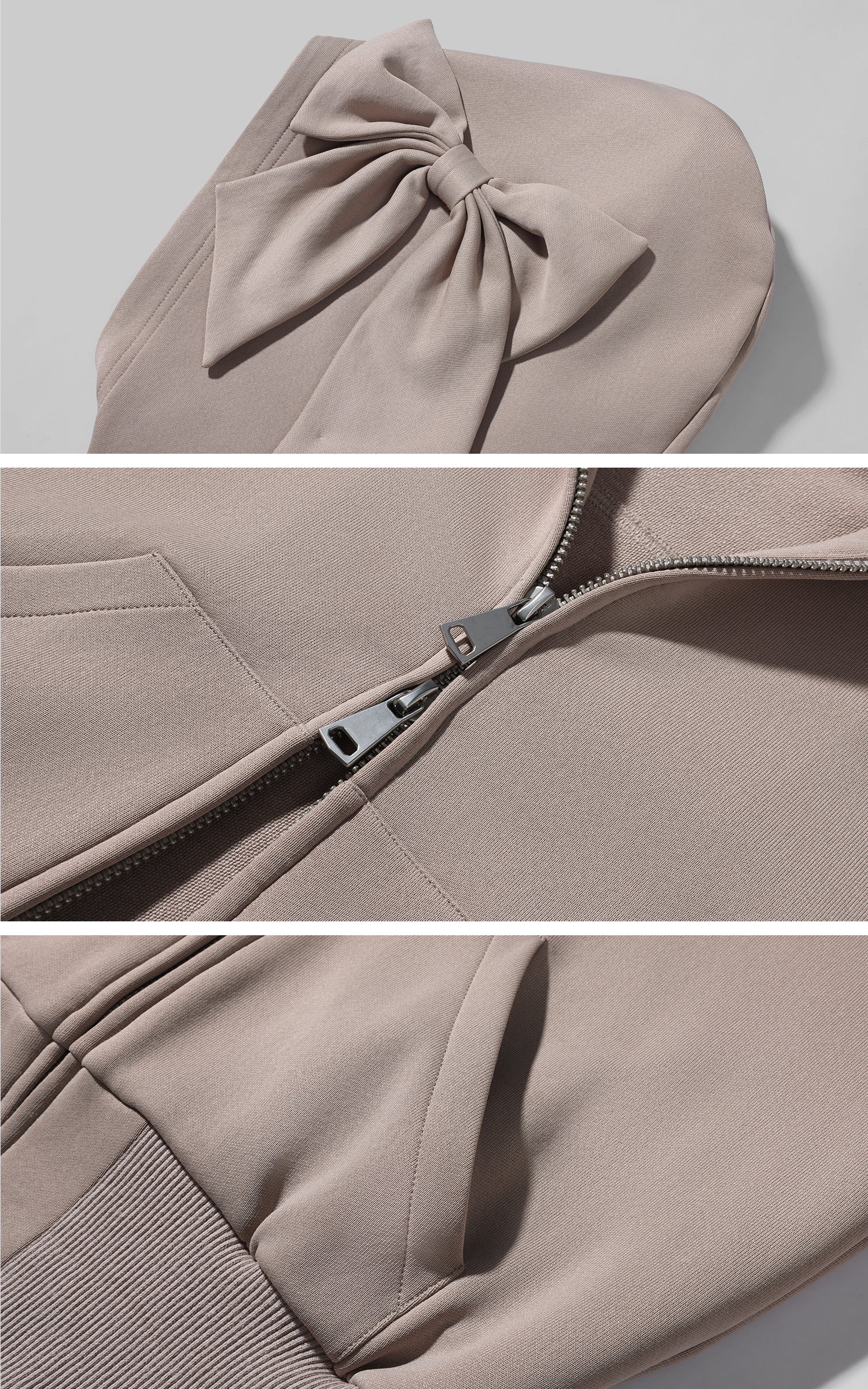 WARDEN EDGE 리본 후드 크롭 집업 후디 &amp; 플리츠 미니 스커트 세트