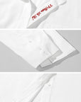 Rase le sol Oversized Embroidered Shirt with Dropped Shoulders and Extended Cuffs