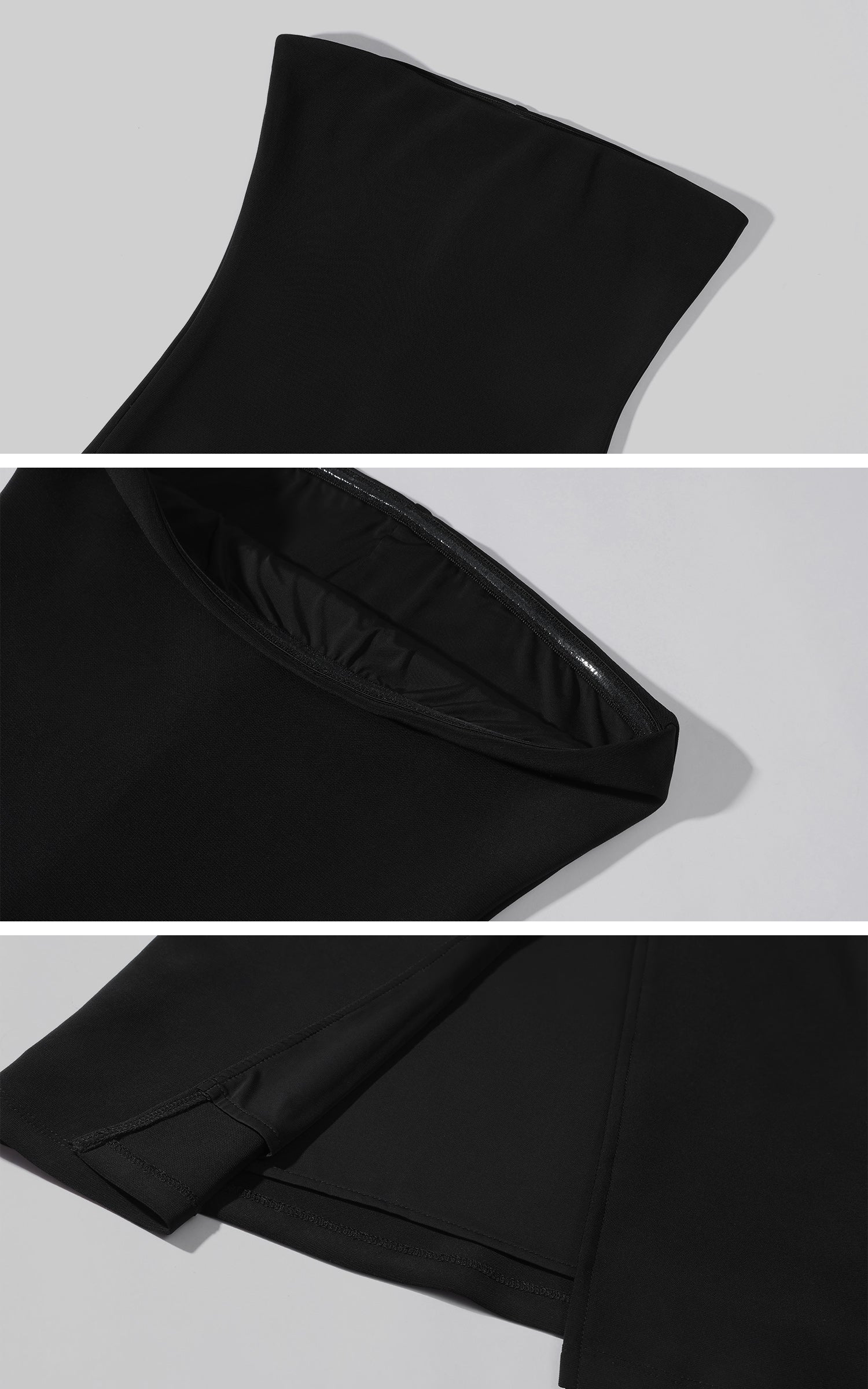 ROVENTE Draped Shawl Strapless Maxi Dress