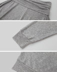 IAMXIAA Off Shoulder Knit Top Long Sleeve Pullover