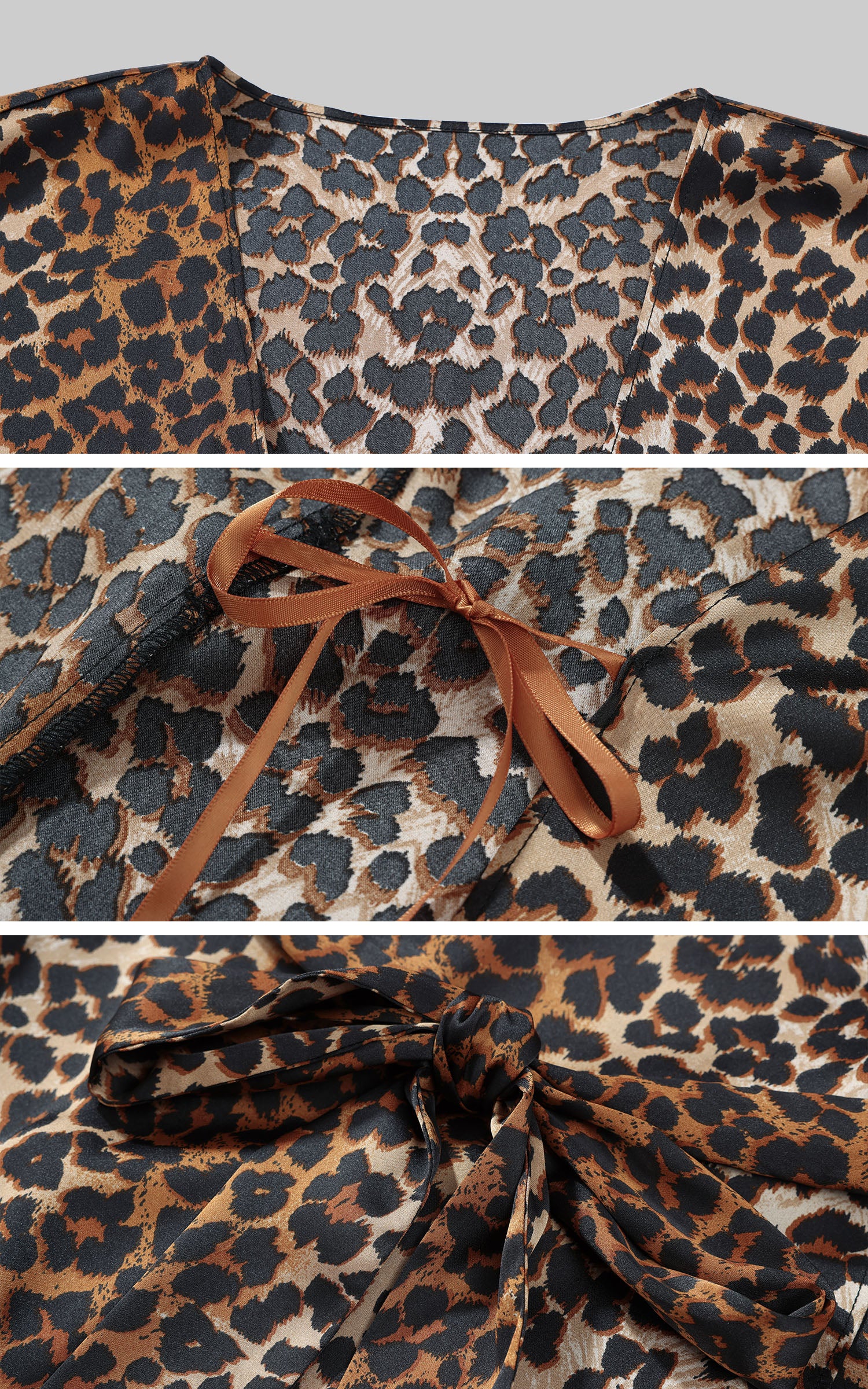 0122stepll Leopard Satin Lounge Pajama Set