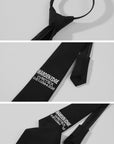 WARDEN EDGE Embroidered Zip-Up Skinny Tie