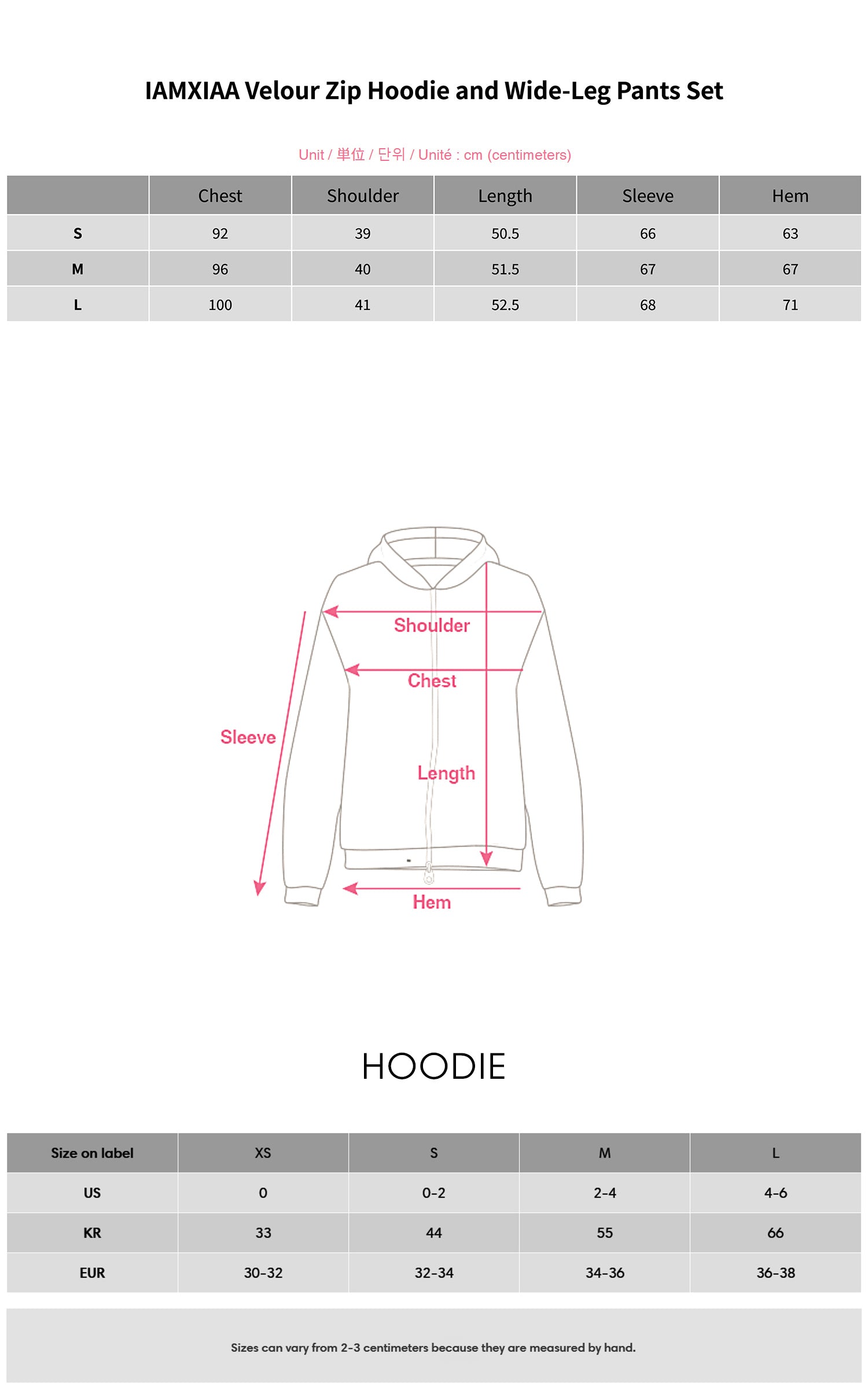 IAMXIAA Velour Zip Hoodie and Wide-Leg Pants Set