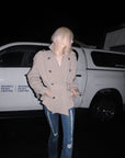 Rase le sol Belted Double-Breasted Sculpted Trench Jacket