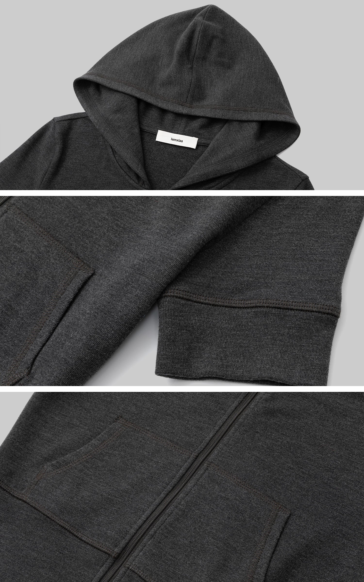 IAMXIAA Fitted Zip-Up Hoodie &amp; Low-Rise Flare Set