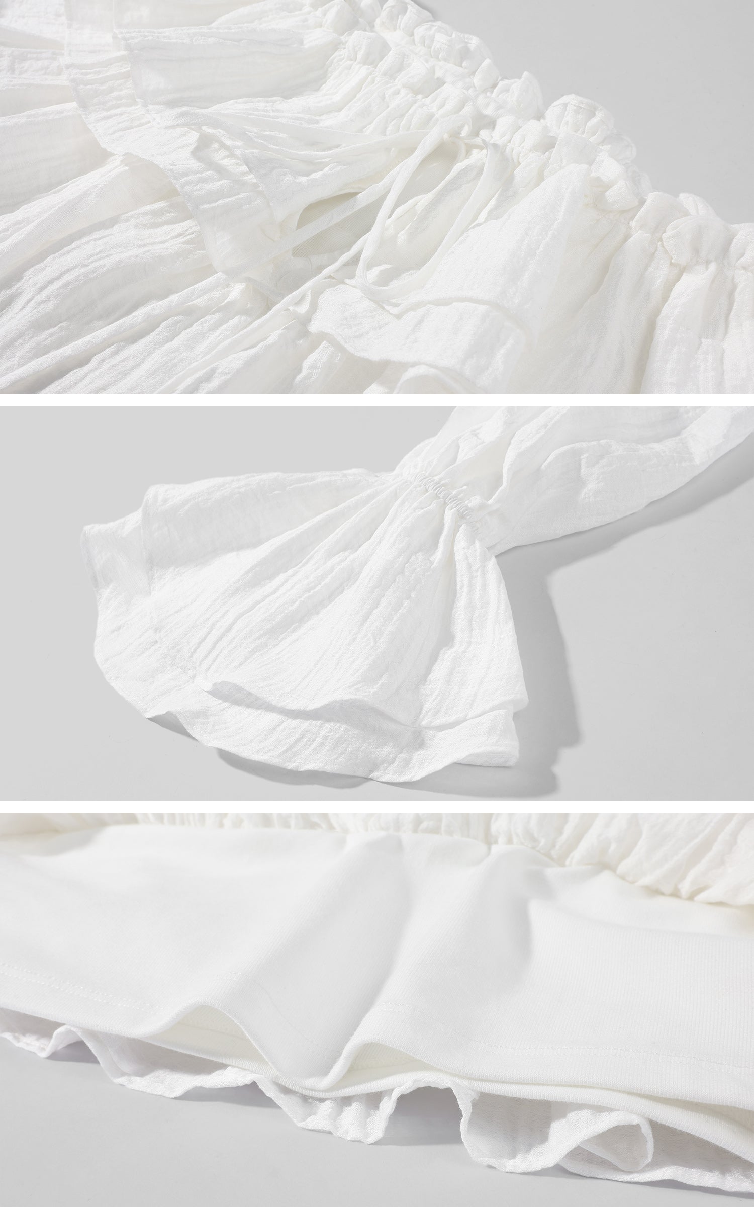 ROVENTE Ruffled Off-Shoulder Top &amp; Draped Skirt Set
