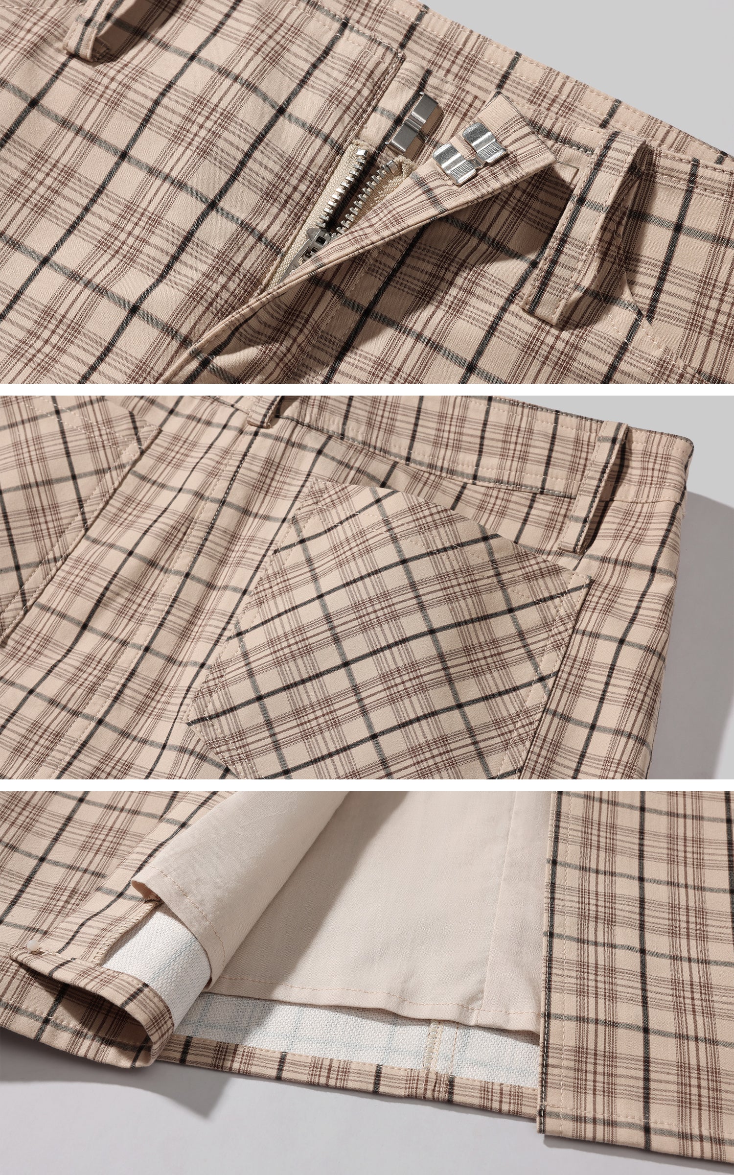 ROVENTE チェックハイウエストマキシスカート