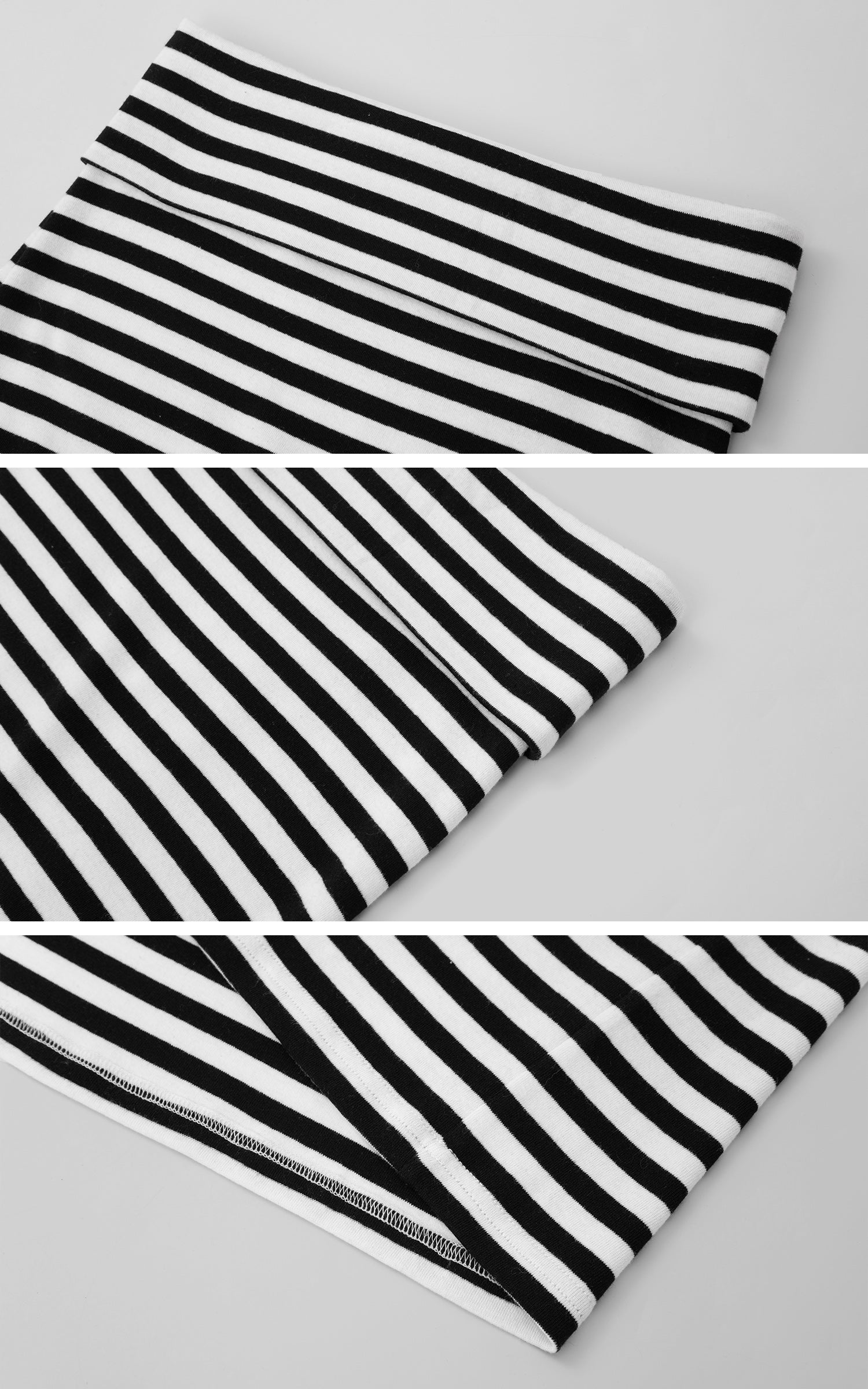 IAMXIAA Striped Bodycon Maxi Skirt Slim Fit Stretch Long Skirt