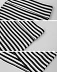 IAMXIAA Striped Bodycon Maxi Skirt Slim Fit Stretch Long Skirt