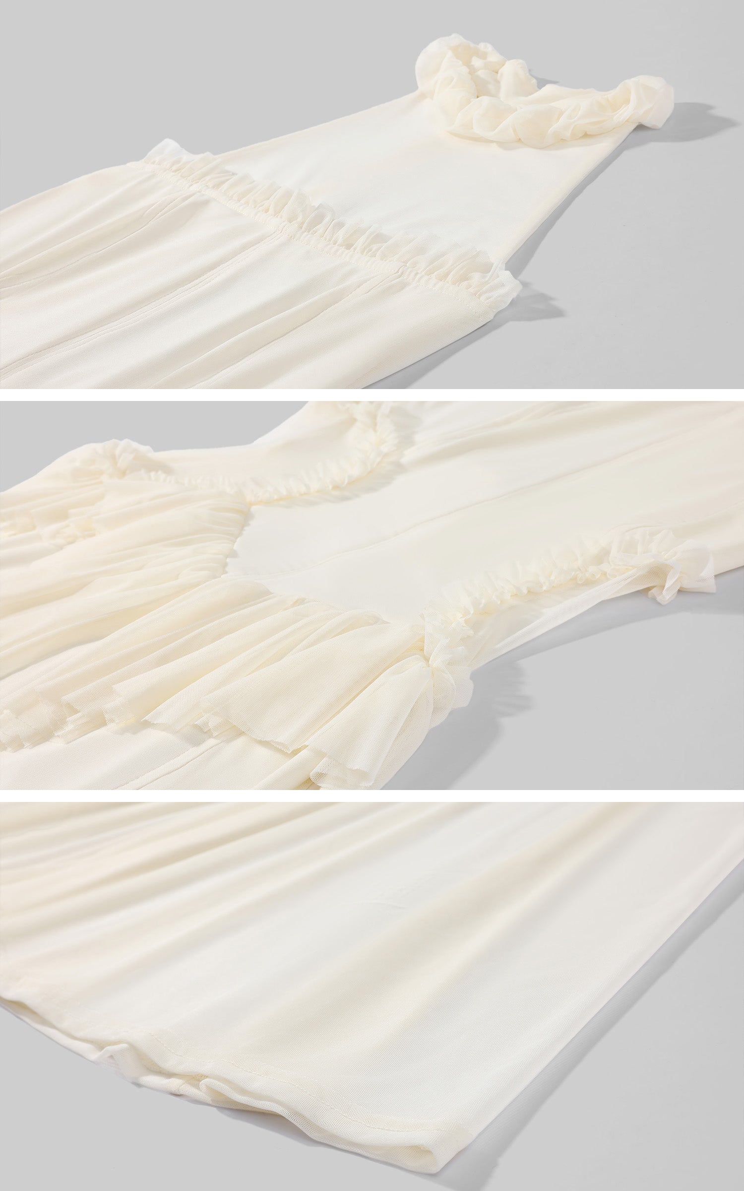 RASE LE SOL Ruffled Open-Waist Mermaid Dress