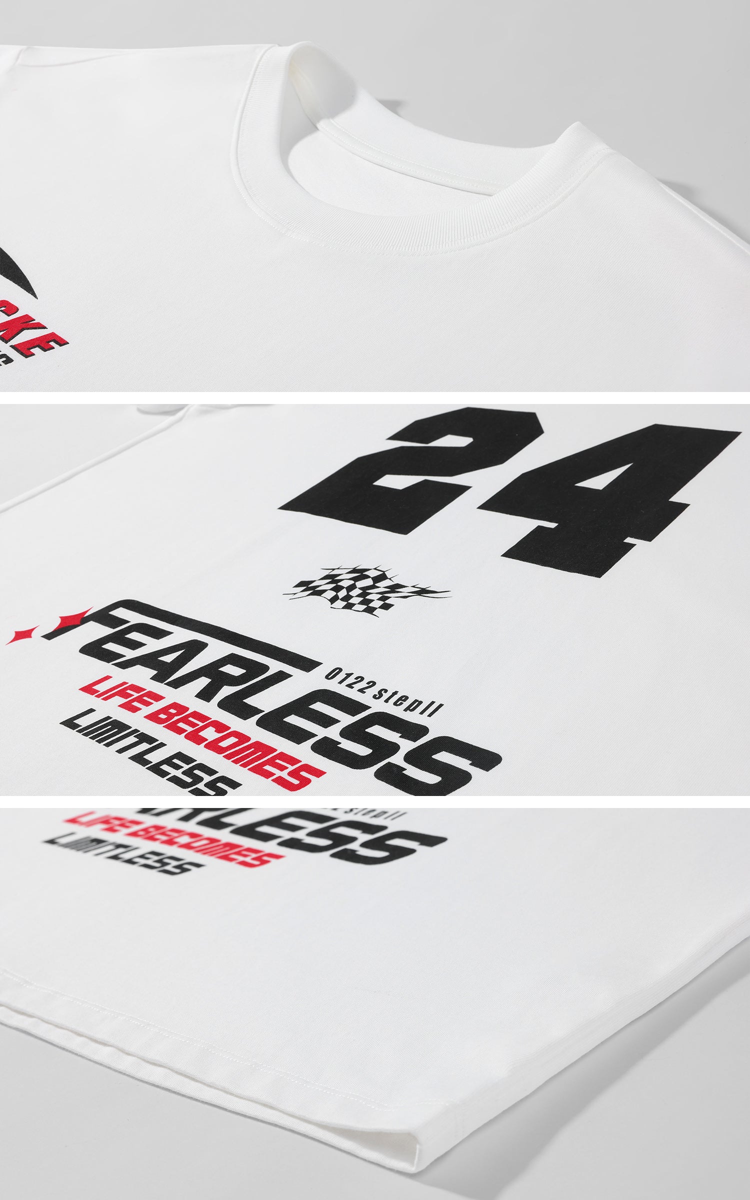 0122stepll Oversized Racing Graphic T-Shirt