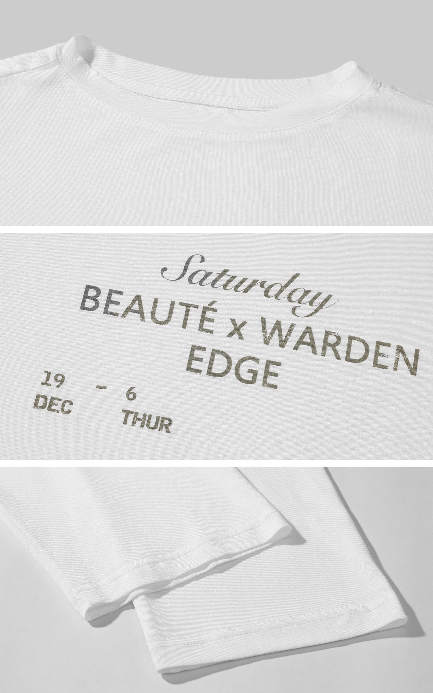 WARDEN EDGE Graphic Print Long Sleeve T-Shirt Minimal Streetwear Style