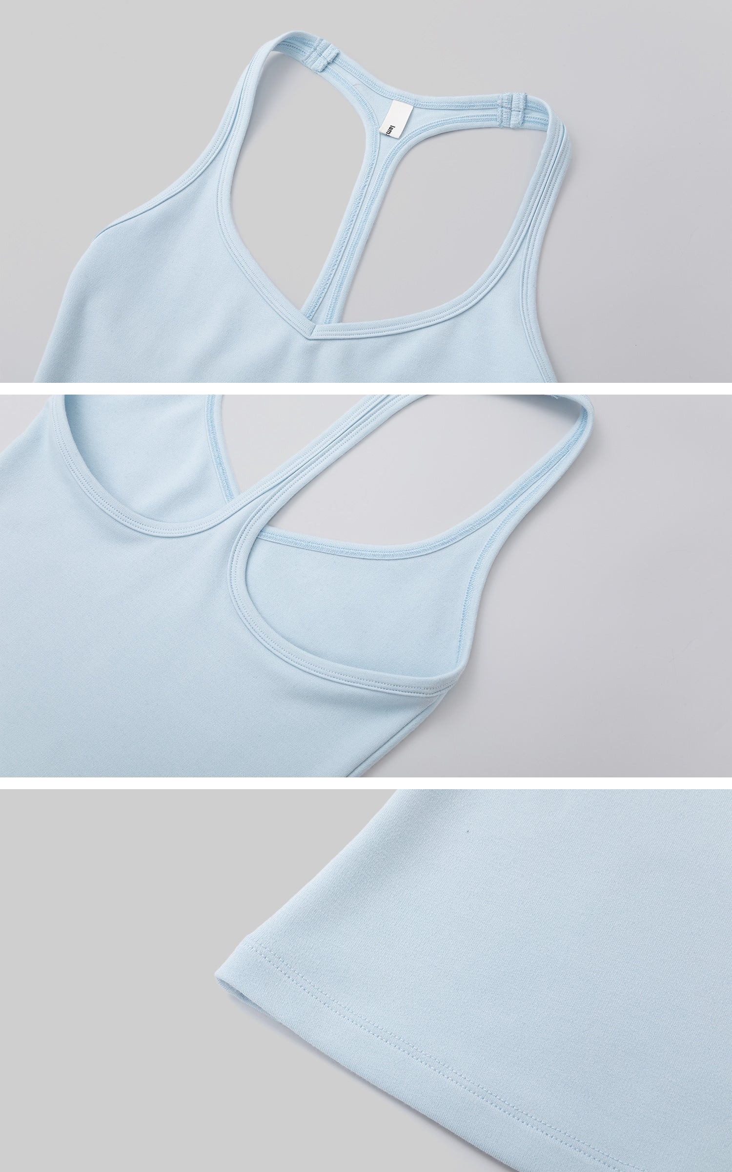 IAMXIAA Scoop Neck Racerback Fitted Tank Top