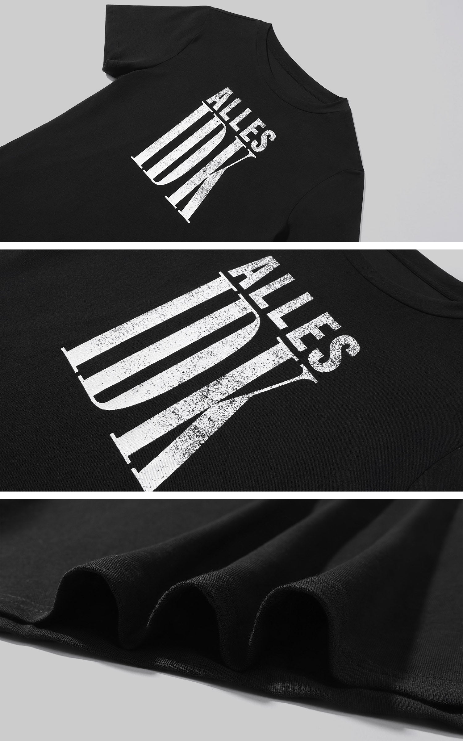 WARDEN EDGE Alles IDK Distressed Graphic Oversized T-Shirt