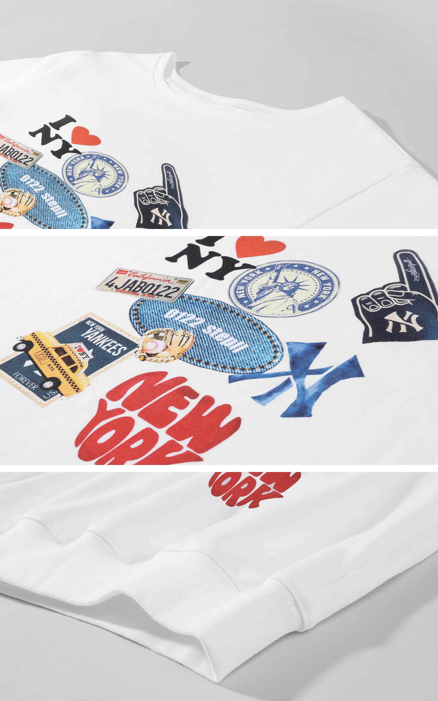 0122stepll New York Graphic Oversized Sweatshirt