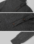 IAMXIAA Button Neck Oversized Knit Sweater