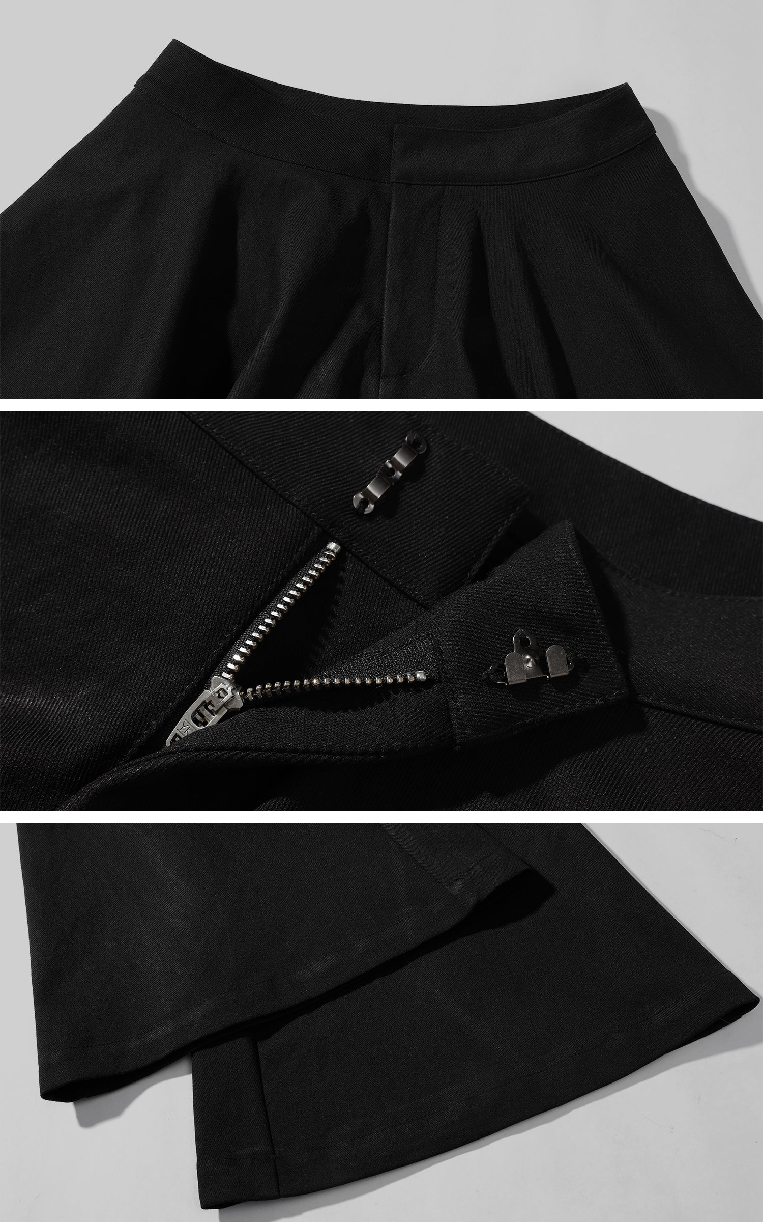 Rase le sol Asymmetric Skirted Pants with Flare Leg