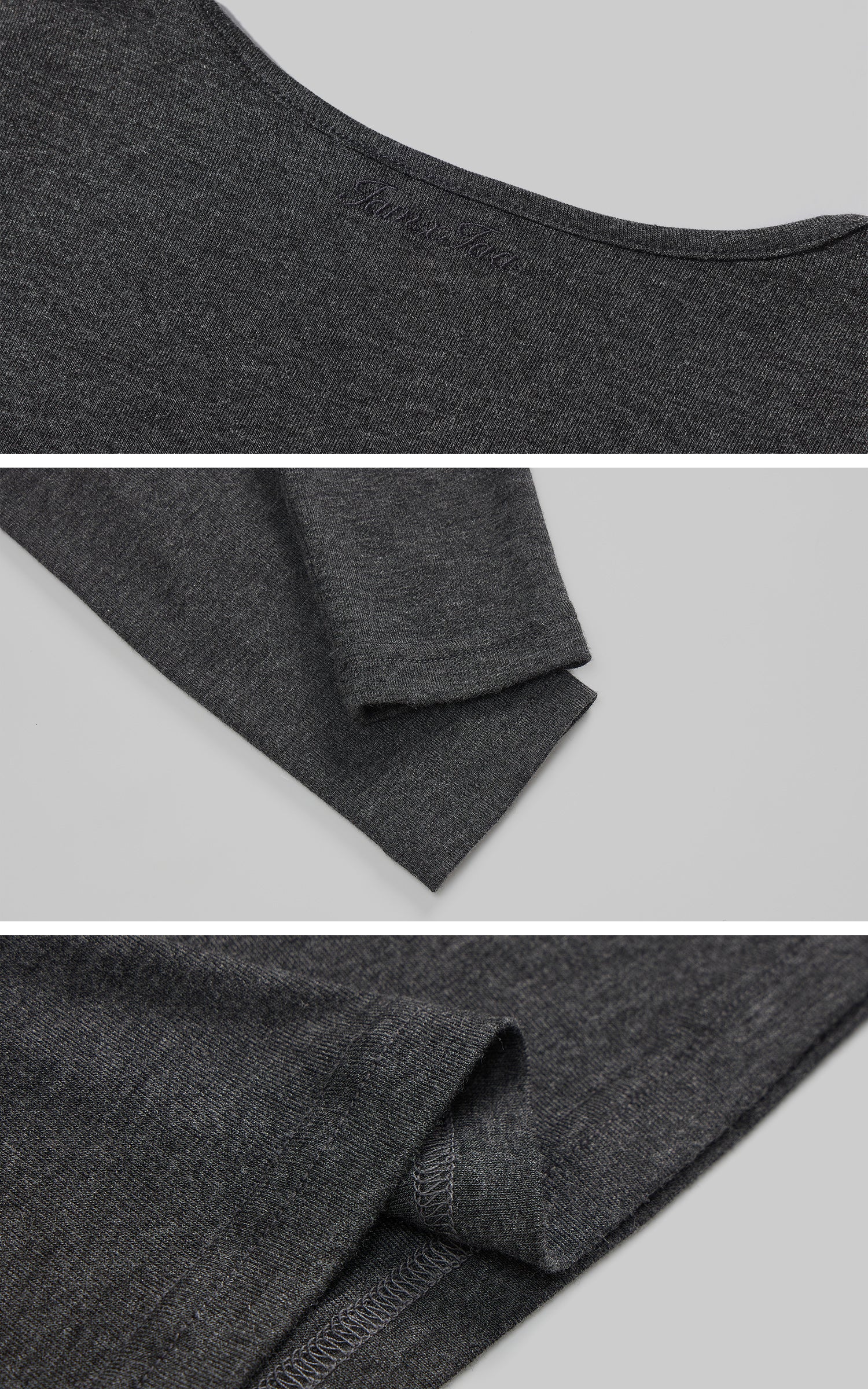 IAMXIAA Knit Long Sleeve Top with Square Neckline