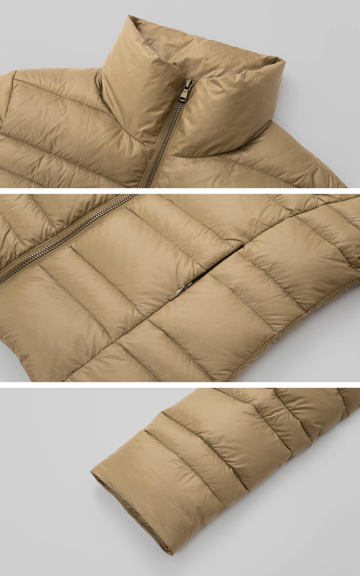 IAMXIAA Quilted Puffer Jacket with Faux Fur Scarf