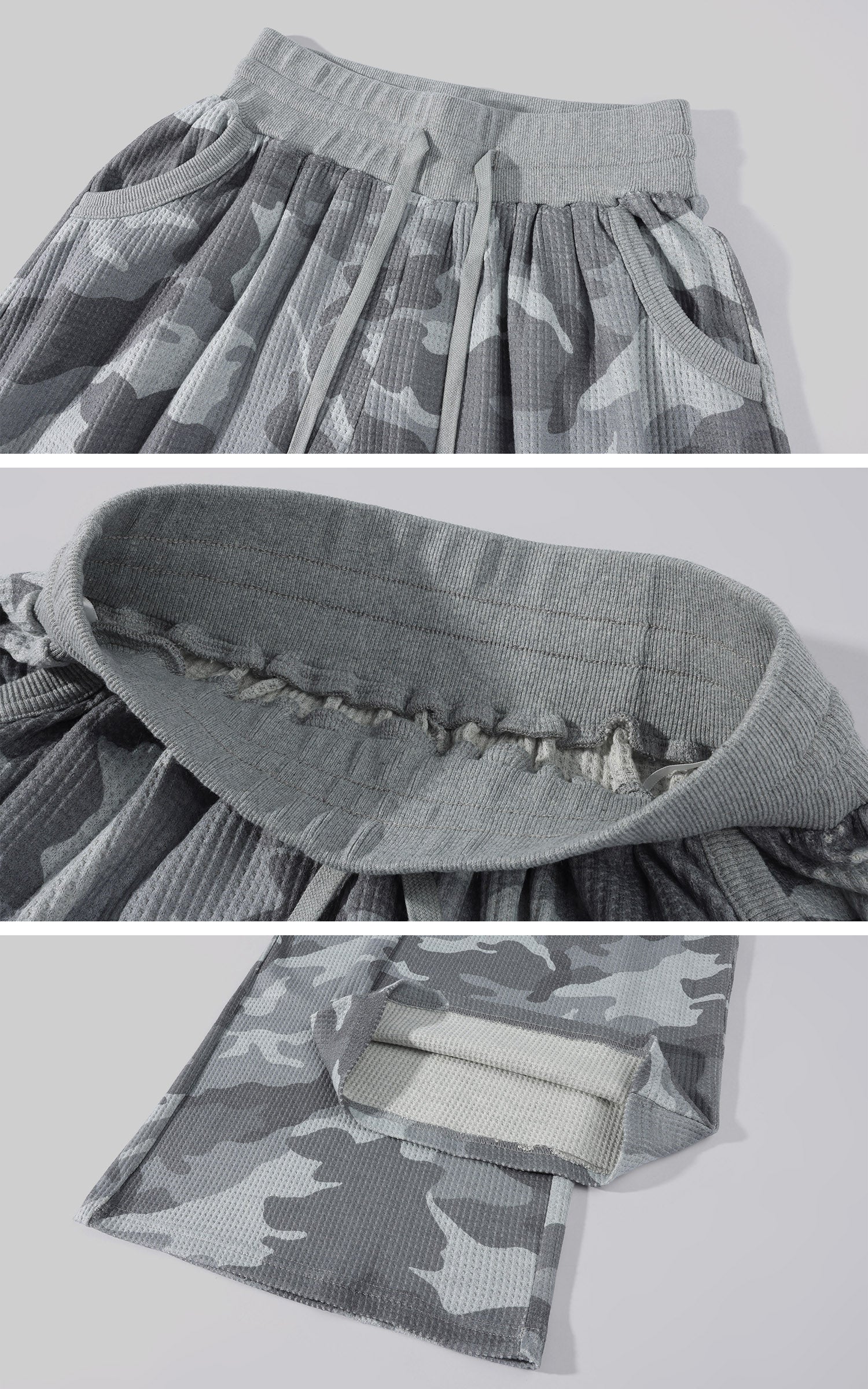 WARDEN EDGE Ghost Camo Wide-Leg Waffle Pants