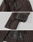 WARDEN EDGE Sculpted Pinstripe Blazer & Mini Skirt Set