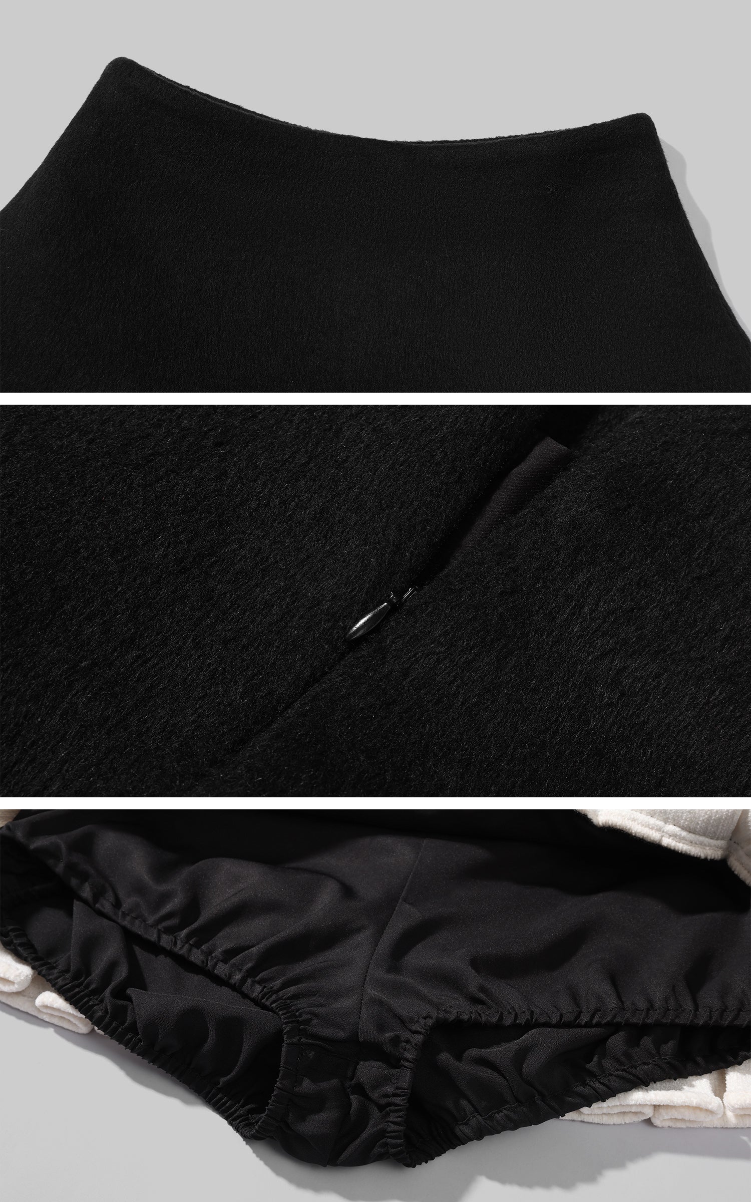 Rase le sol Wool Jacket and Layered Mini Skirt Set